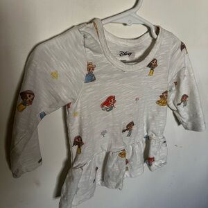 Disney Princess Long Sleeve Kids Shirt - White